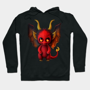 Cute Little Knitted Devil Doll Hoodie